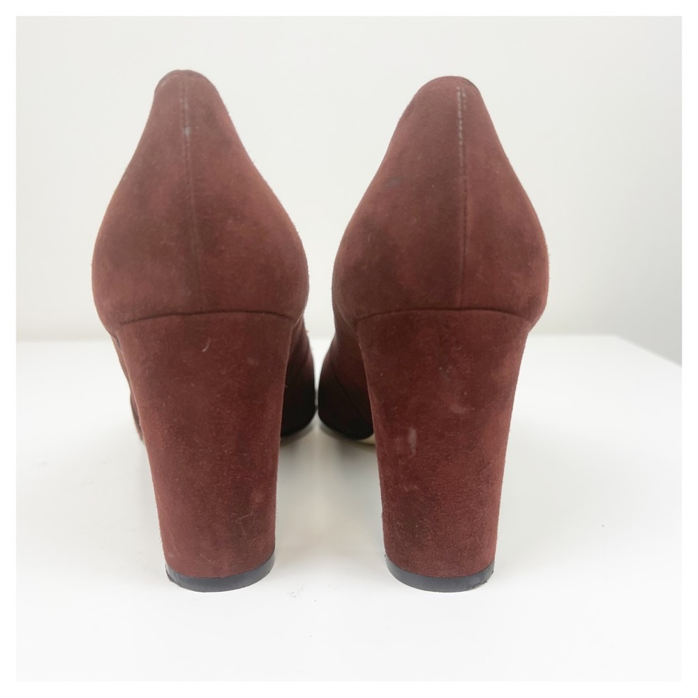 Walter Steiger Burgundy Suede Heels Size 10 - Picture 4 of 9